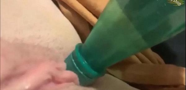  Hot Fingering And Masturbating With A Bottle Watch Me Squirt Badly